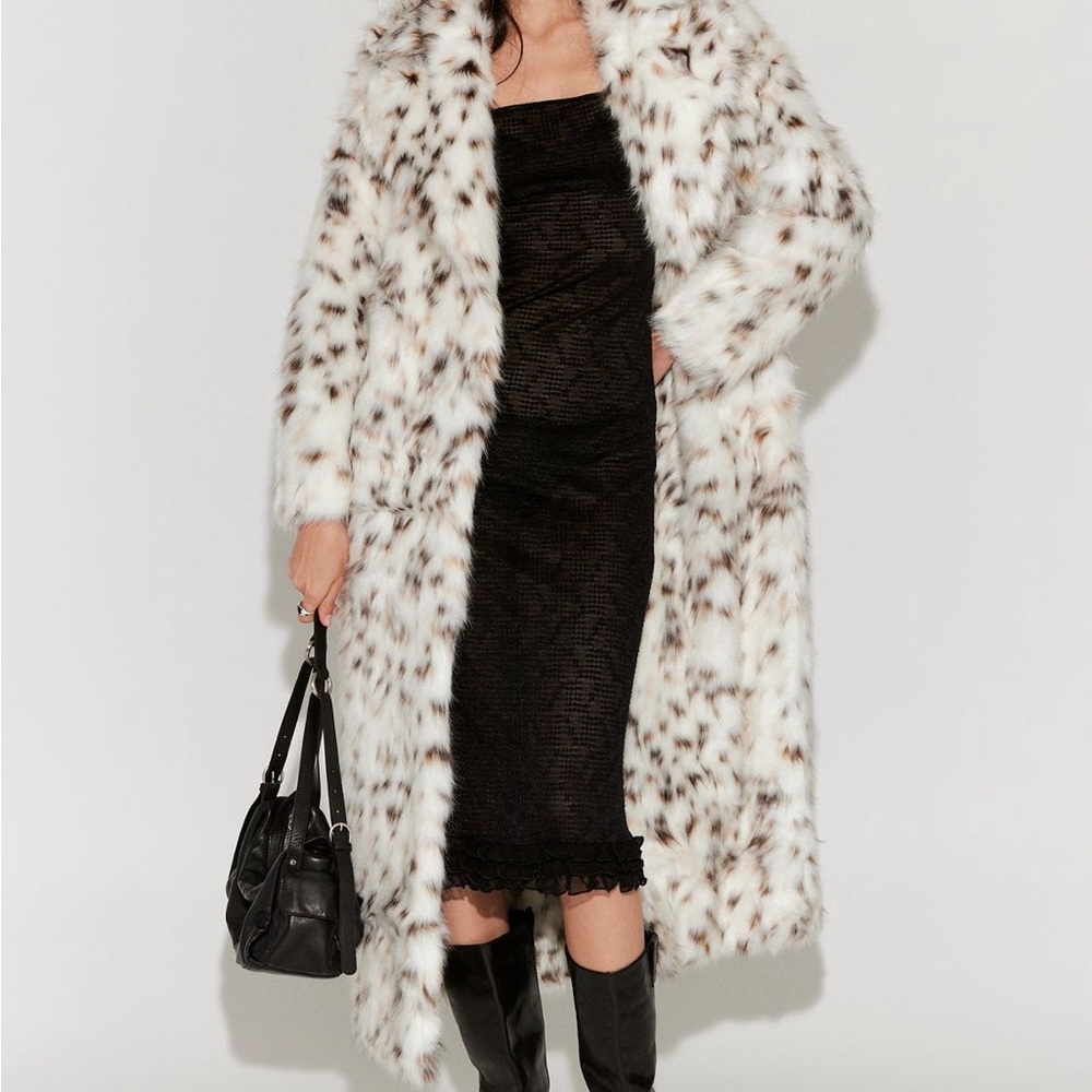 APPARIS Faux Fur Longline Coat Free People NWT Size Small
